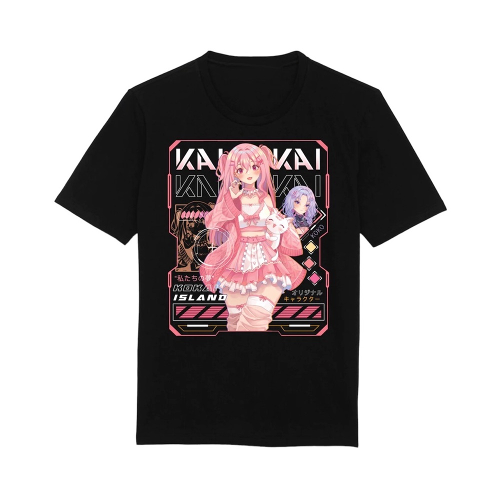 Kokai Island Kawaii Pink Anime Girl Graphic Shirt